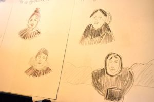 Tegn en Bog - skitser af Grønlandske fra en workshopdeltager