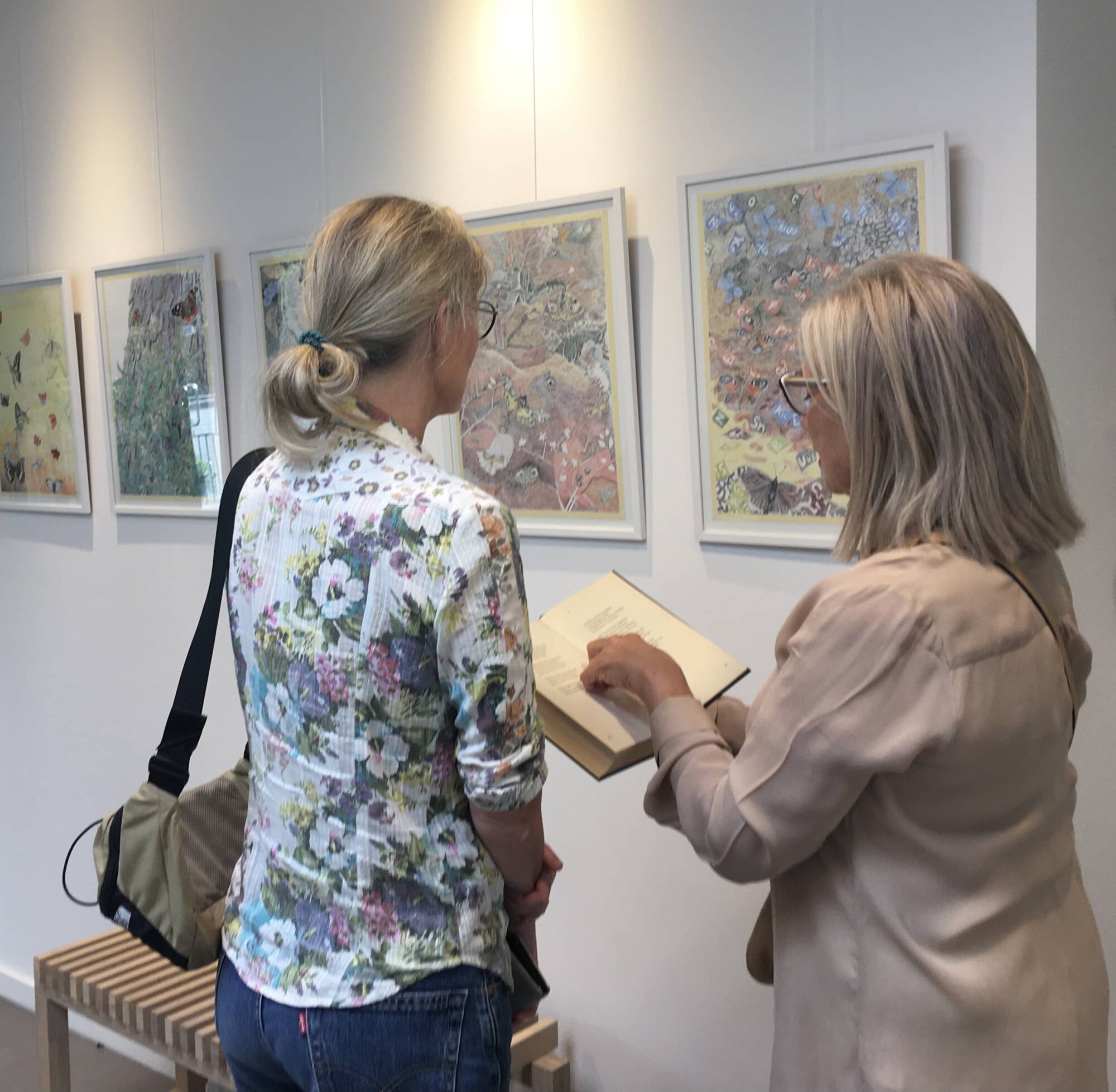 Elsebeth Tank læser op af Sommerfugledalen sonet nr 5, for Katrine Dahlerup Tegninger, inspireret af "Sommerfugledalen" på udstilling